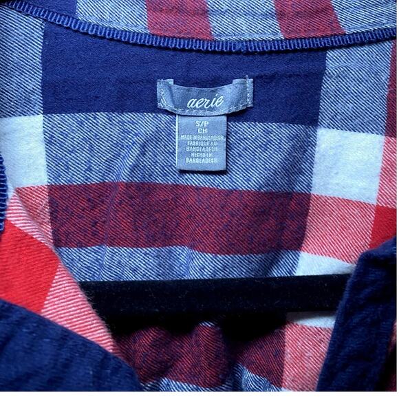 Aerie - Petite Small - Red White Blue Plaid Romper - Great Condition! - Picture 4 of 15